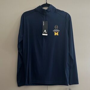 University of Michigan Navy 1/4-Zip Pullover Jacket